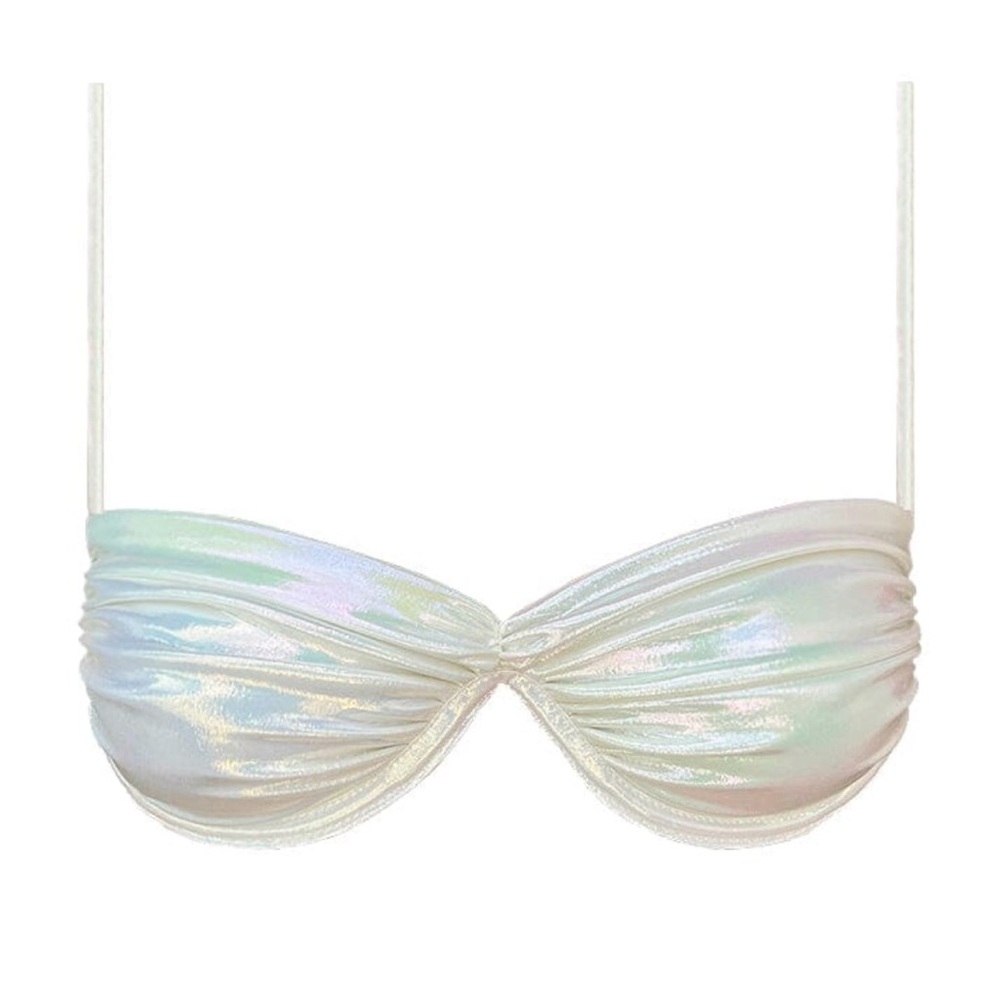 NAKED SWIMWEAR ARIEL TOP - IRIDESCENT METALLIC SIZE S